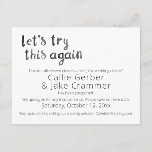 Wasserfarbe Versuch wieder Hochzeit Postkarte vers