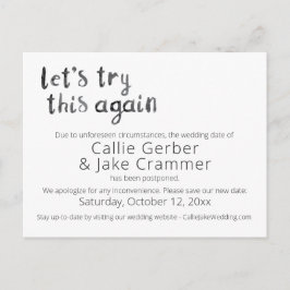 Wasserfarbe Versuch wieder Hochzeit Postkarte vers