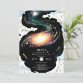 Wasserfarbe Verzauberter Raum Geburtstag Einladung (Stehend Vorderseite)