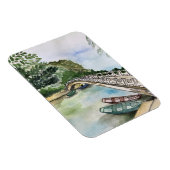 Wasserfarbe, Vietnam, Landschaft der Provinz Ninh  Magnet (Rechte Seite)