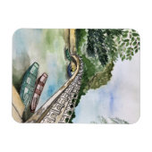 Wasserfarbe, Vietnam, Landschaft der Provinz Ninh  Magnet (Horizontal)