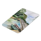 Wasserfarbe, Vietnam, Landschaft der Provinz Ninh  Magnet (Linke Seite)