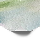 Wasserfarbe, Vietnam, Landschaft der Provinz Ninh  Poster (Ecke)