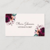 Wasserfarbe Vintag Boho Lila Blume Visitenkarte (Vorderseite)