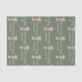 Wasserfarbe Vintag Candy Snowman Weihnachten Seidenpapier (Vorderseite)