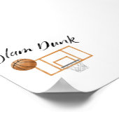 Wasserfarbe Vintage Basketballplatte Punkposter Poster (Ecke)