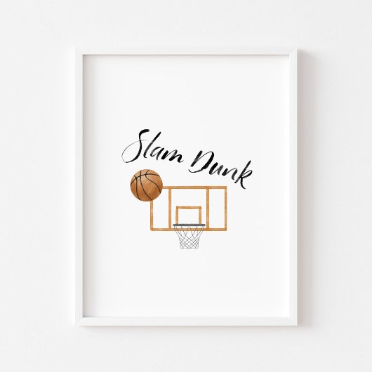 Wasserfarbe Vintage Basketballplatte Punkposter Poster