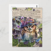 Wasserfarbe Vintage Hülle Postkarte (Vorne/Hinten)