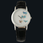 Wasserfarbe Vintage Schmetterlinge. Odilon Redon Armbanduhr<br><div class="desc">Aquarellblauer Vintager Schmetterling von Odilon Redon.</div>