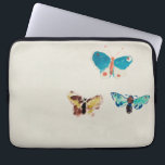 Wasserfarbe Vintage Schmetterlinge. Odilon Redon Laptopschutzhülle<br><div class="desc">Aquarellblauer Vintager Schmetterling von Odilon Redon.</div>