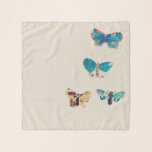 Wasserfarbe Vintage Schmetterlinge. Odilon Redon Schal<br><div class="desc">Aquarellblauer Vintager Schmetterling von Odilon Redon.</div>