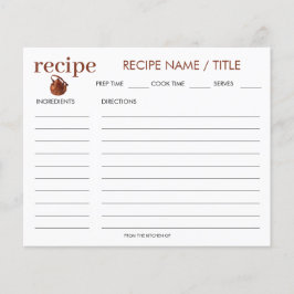 Wasserfarbe Vintage Wasserkocher Rezept Karte