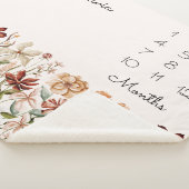 Wasserfarbe Vintage Wildblume Baby Milestone Sherpadecke (3/4)