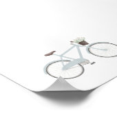 Wasserfarbe Vintages blaues Bikemaster Poster (Ecke)