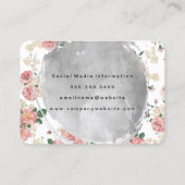 Wasserfarbe Vintages Blumenmuster Visitenkarte (Rückseite)