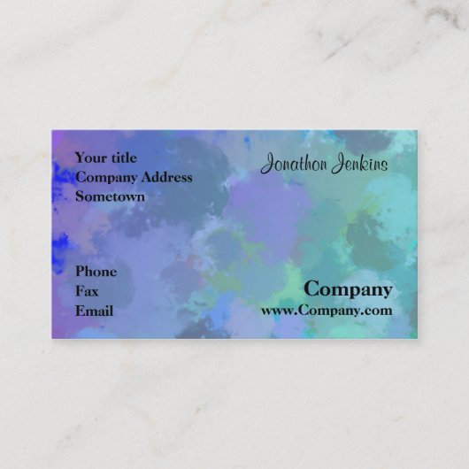 Wasserfarbe Visitenkarte (Vorderseite)