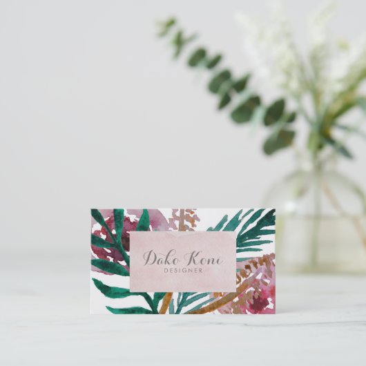 Wasserfarbe Visitenkarte (Stehend Vorderseite)