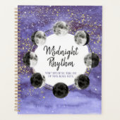 Wasserfarbe Vollmond Lunar Zyklus Night Sky Energi Planer (Vorderseite)