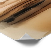 Wasserfarbe Volpino Italiano Dog Kochen Pasta Poster (Ecke)