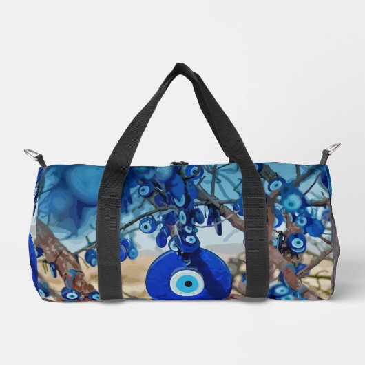 Wasserfarbe von Bäumen mit Nazaren dekoriert Duffle Bag (Vorderseite)