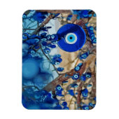 Wasserfarbe von Bäumen mit Nazaren dekoriert Magnet (Vertikal)