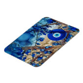 Wasserfarbe von Bäumen mit Nazaren dekoriert Magnet (Linke Seite)