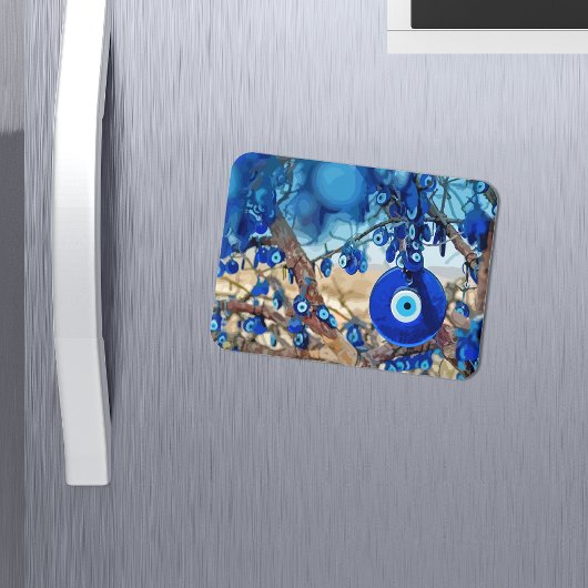 Wasserfarbe von Bäumen mit Nazaren dekoriert Magnet