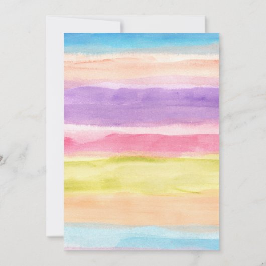 Wasserfarbe von Hand Einladung (Rückseite)