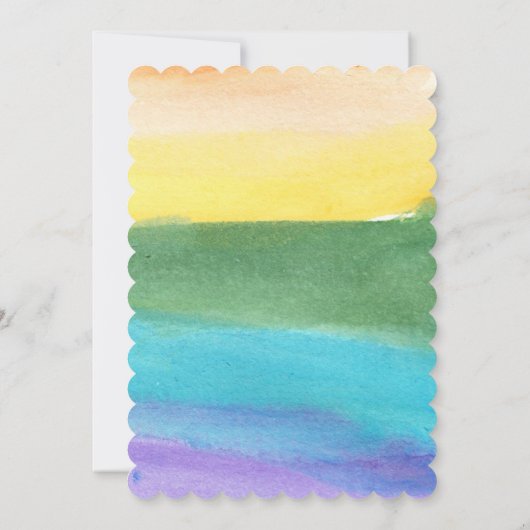 Wasserfarbe von Hand Einladung (Rückseite)