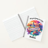 Wasserfarbe von Louisiana auf Notebook Notizblock (Innenseite)