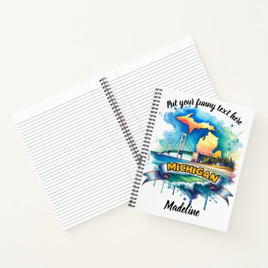 Wasserfarbe von Michigans Schönheit Notizblock (Innenseite)