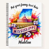 Wasserfarbe von Mississippis ikonischer Ansicht Notizblock (Vorderseite)