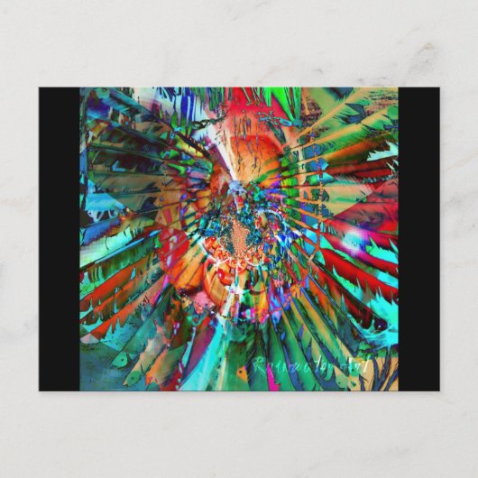 Wasserfarbe von Regenbogen Postkarte (Vorderseite)
