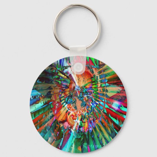 Wasserfarbe von Regenbögen Schlüsselanhänger (Vorderseite)