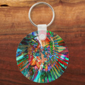 Wasserfarbe von Regenbögen Schlüsselanhänger (Vorderseite)