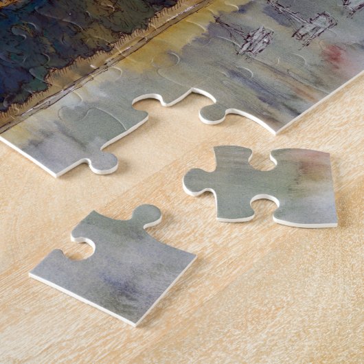 Wasserfarbe von See Como Italien Laubsäge Puzzle (Seite)