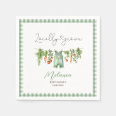 Wasserfarbe Vor Ort gezogene Babydusche Papiertüte Serviette (Vorderseite)