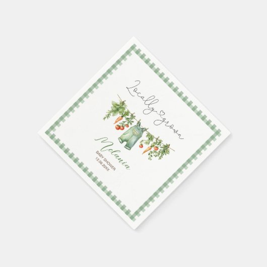 Wasserfarbe Vor Ort gezogene Babydusche Papiertüte Serviette (Ecke)