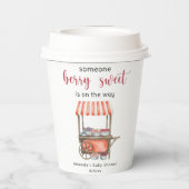 Wasserfarbe-Wagen-Beeren-Baby-Party Pappbecher (Rückseite)