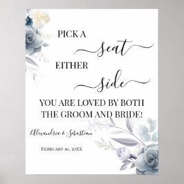 Wasserfarbe Wählen Sie einen Platz auf beiden Seit Poster