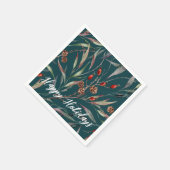 Wasserfarbe Wald Holiday Napkins Serviette (Ecke)