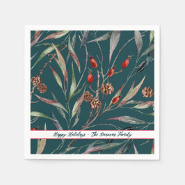 Wasserfarbe Wald Holiday Napkins Serviette