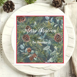 Wasserfarbe Wald Holiday Napkins Serviette