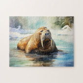 Wasserfarbe Walrus Arctic Puzzle (Horizontal)