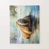 Wasserfarbe Walrus Arctic Puzzle (Vertikal)