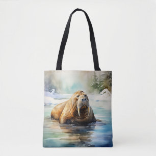 Wasserfarbe Walrus Arctic Tasche