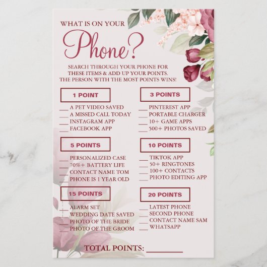 Wasserfarbe Was auf Ihrem Handy Showspielkarte ist Flyer (Vorne)