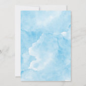 Wasserfarbe waschen über die Mond Babydusche Einladung (Rückseite)