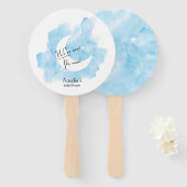 Wasserfarbe waschen über die Mond Babydusche Fächer (Vorne und Hinten)