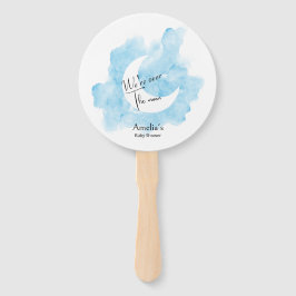 Wasserfarbe waschen über die Mond Babydusche Fächer